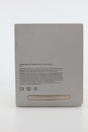 Google Nest Cam Outdoor Wired 2K box rear