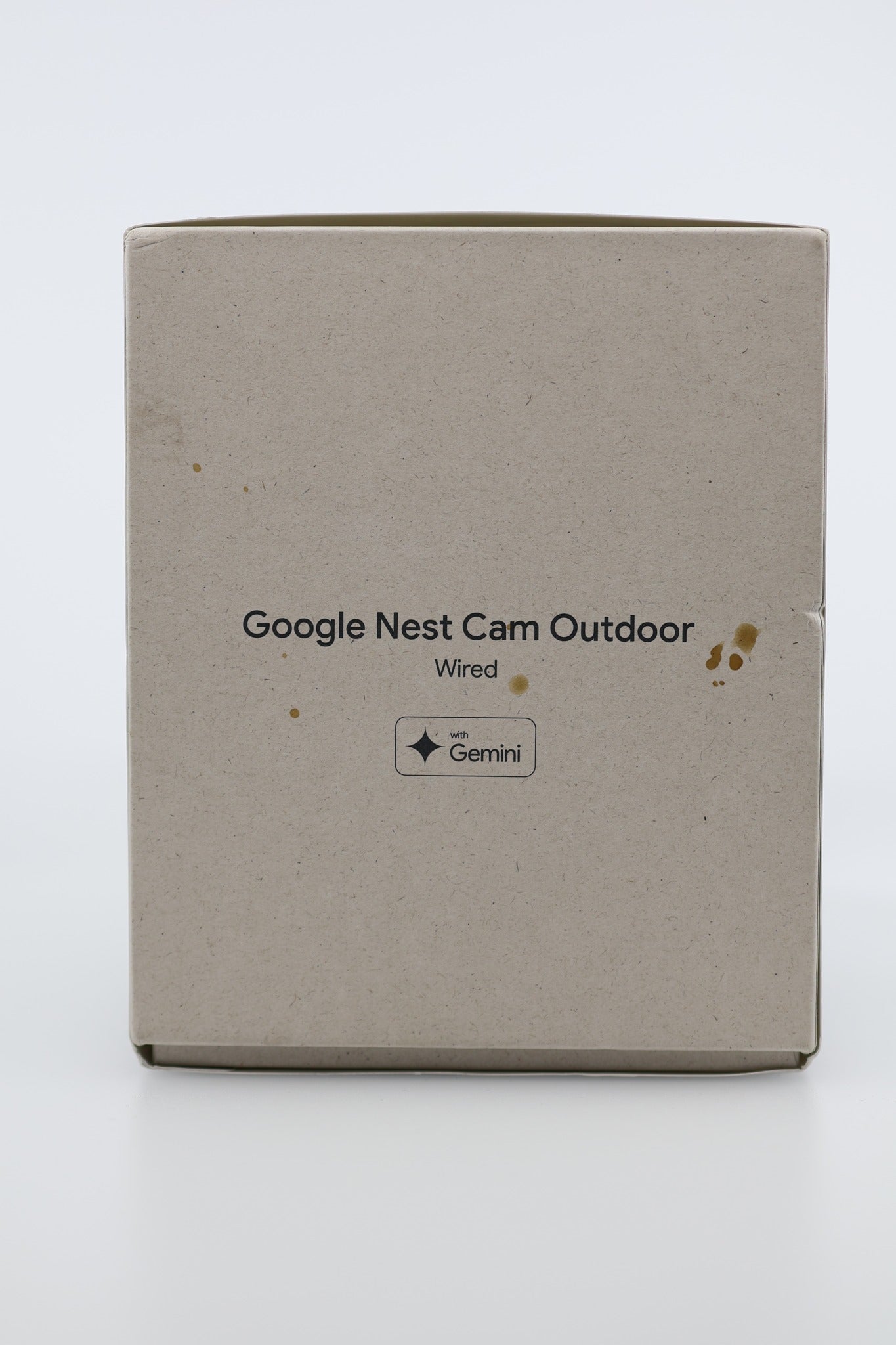 Google Nest Cam Outdoor Wired 2K box top