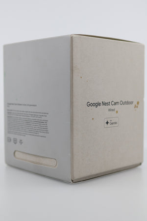 Google Nest Cam Outdoor Wired 2K box side Gemini