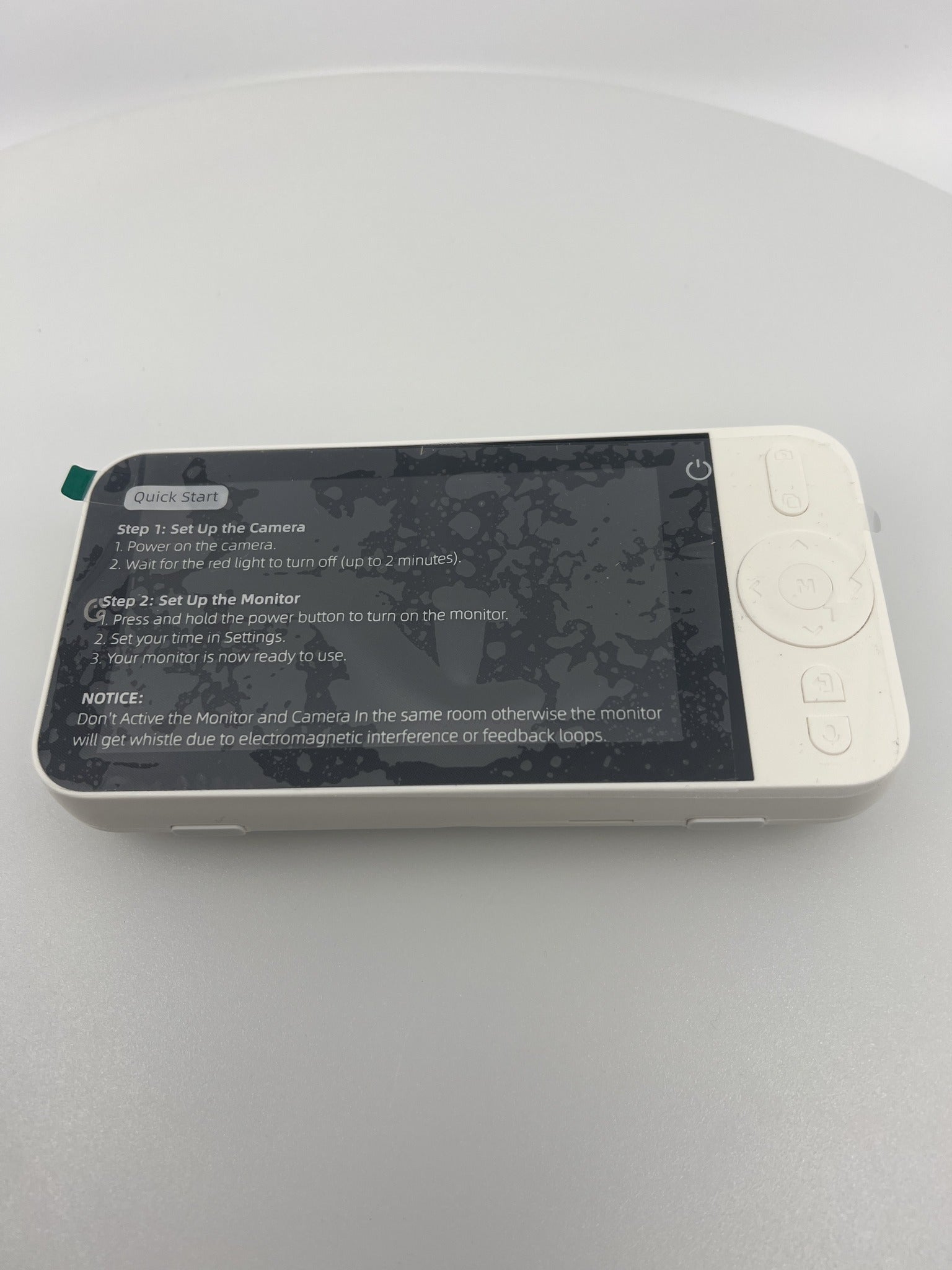 Ellie Pro parent unit monitor screen side