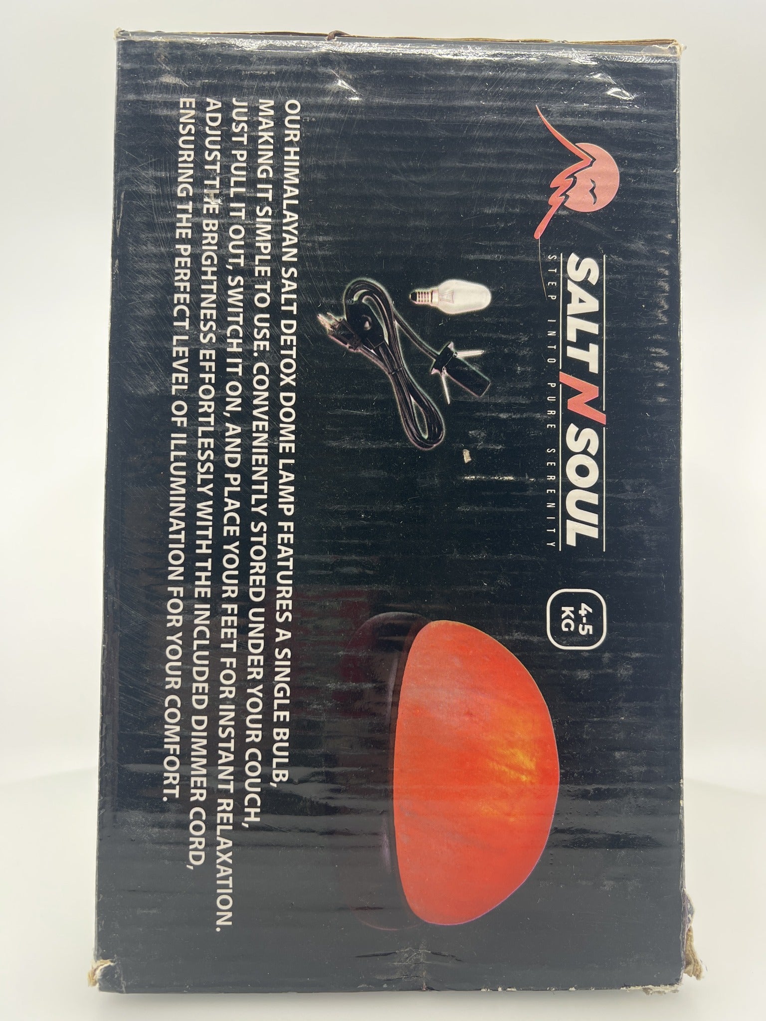 Salt N Soul Himalayan Salt Foot Detox Dome Lamp box back