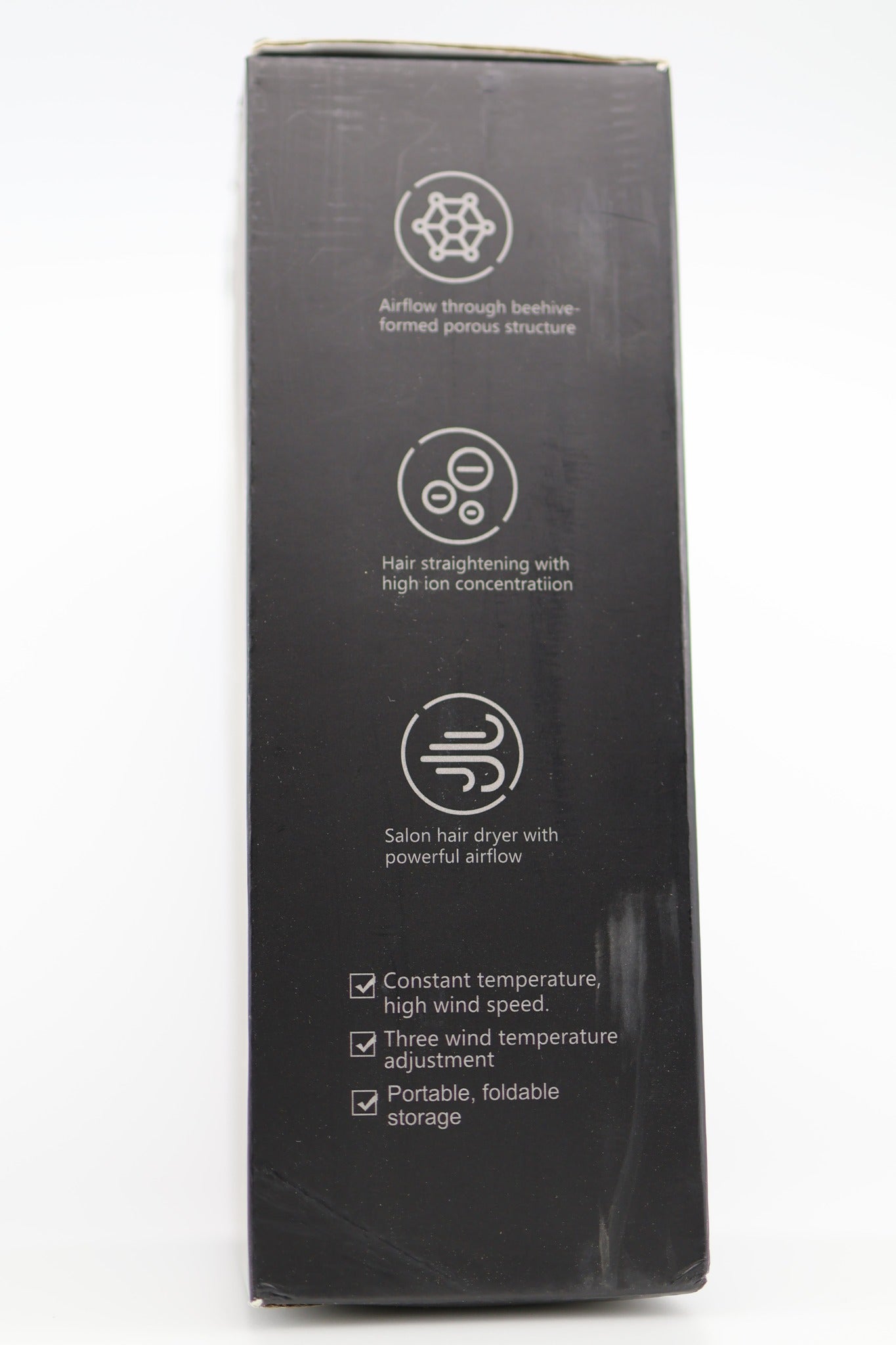 MESHEEN CFJ-06 Travel Hair Dryer box side panel