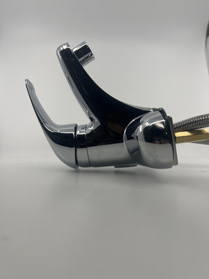 Zurn Z7440-XL chrome lavatory faucet side view with supply lines