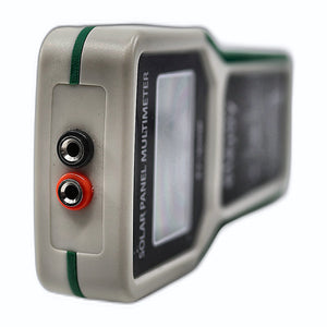 Elejoy EY1800W solar multimeter side view with banana jack ports
