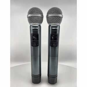 Phenyx Pro PTU-52-2H dual handheld wireless microphones with LED displays