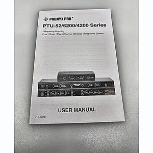 Phenyx Pro PTU-52 series user manual