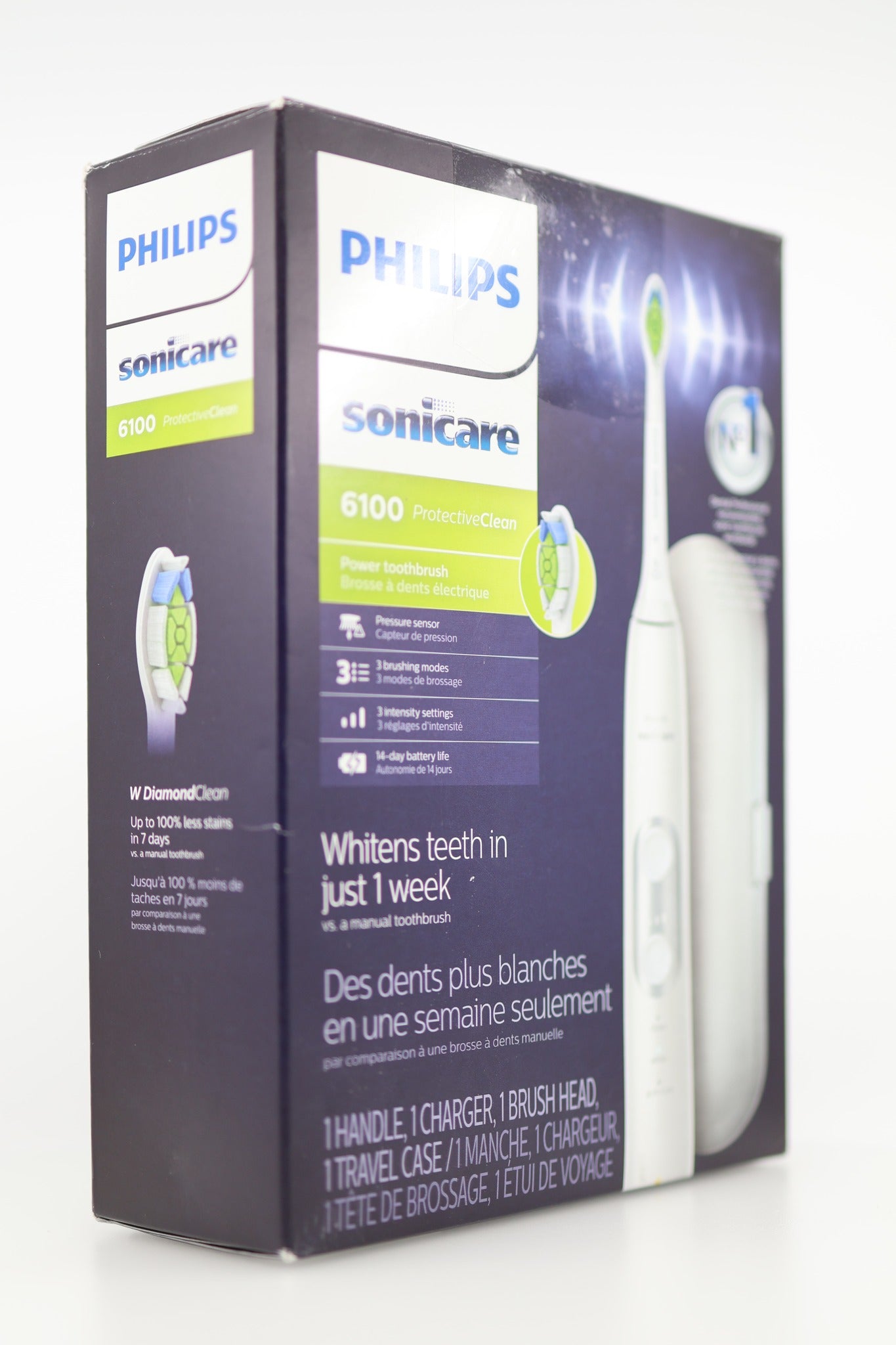 Philips Sonicare 6100 box front and side angle