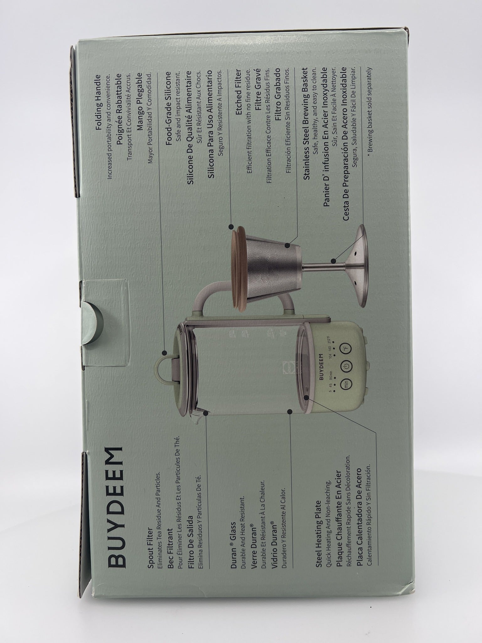 BUYDEEM K313 Travel Kettle box component diagram