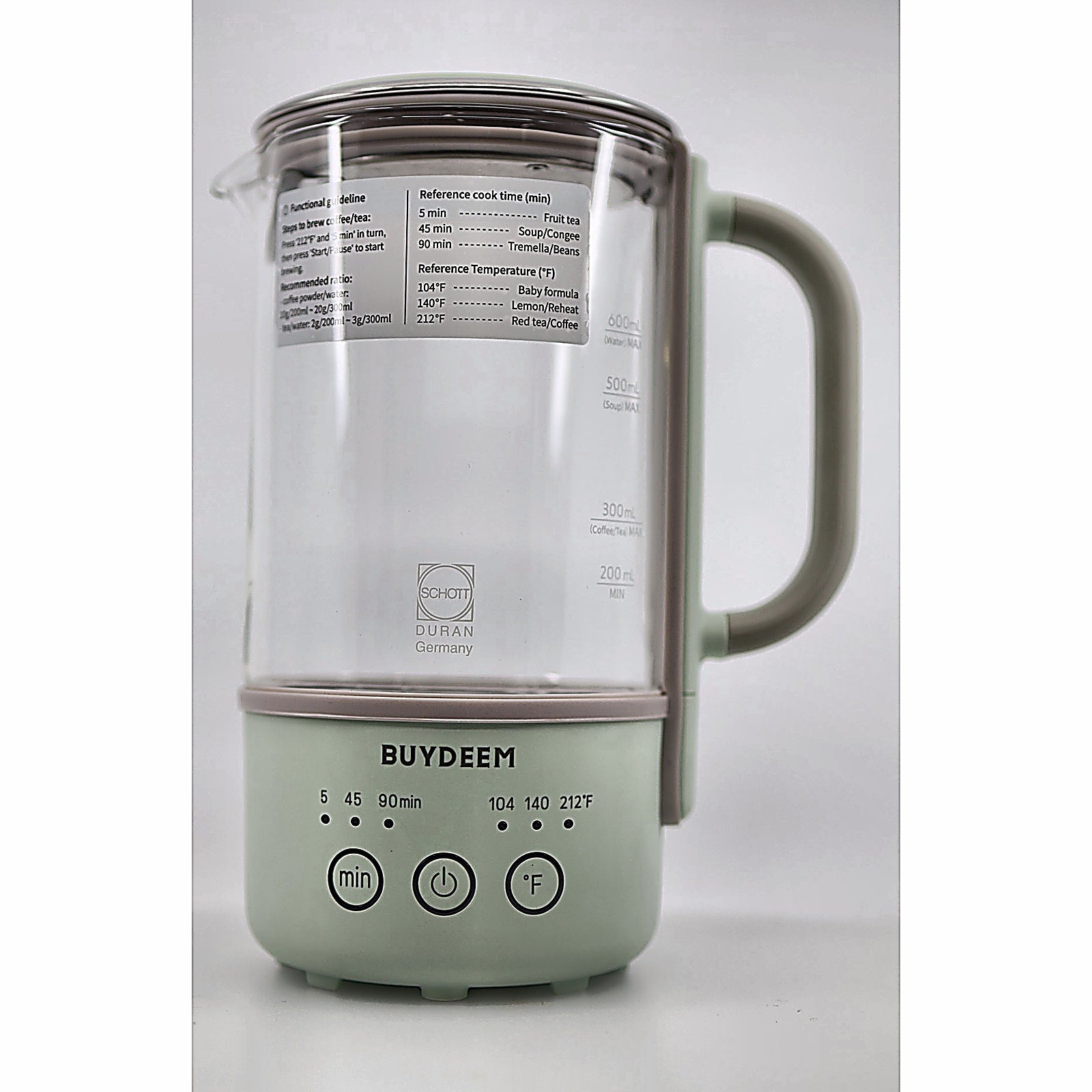 BUYDEEM K313 Travel Kettle front controls
