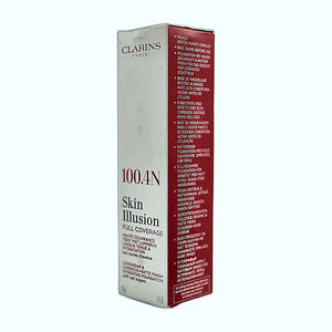 Clarins Skin Illusion Foundation box side multilingual directions