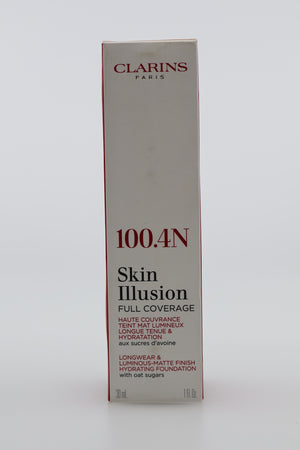 Clarins Skin Illusion Foundation box front shade 100.4N