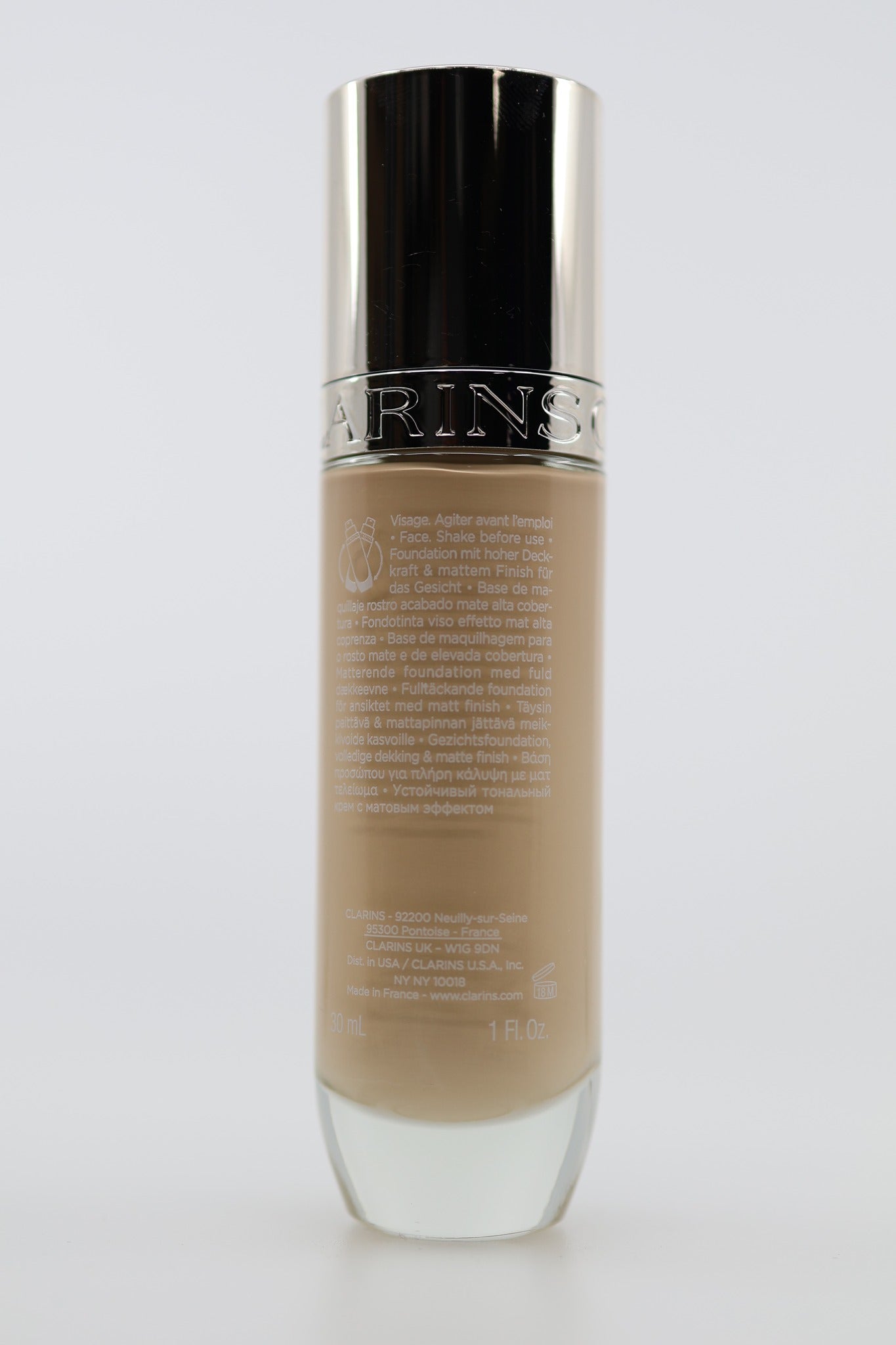Clarins Skin Illusion Foundation bottle back