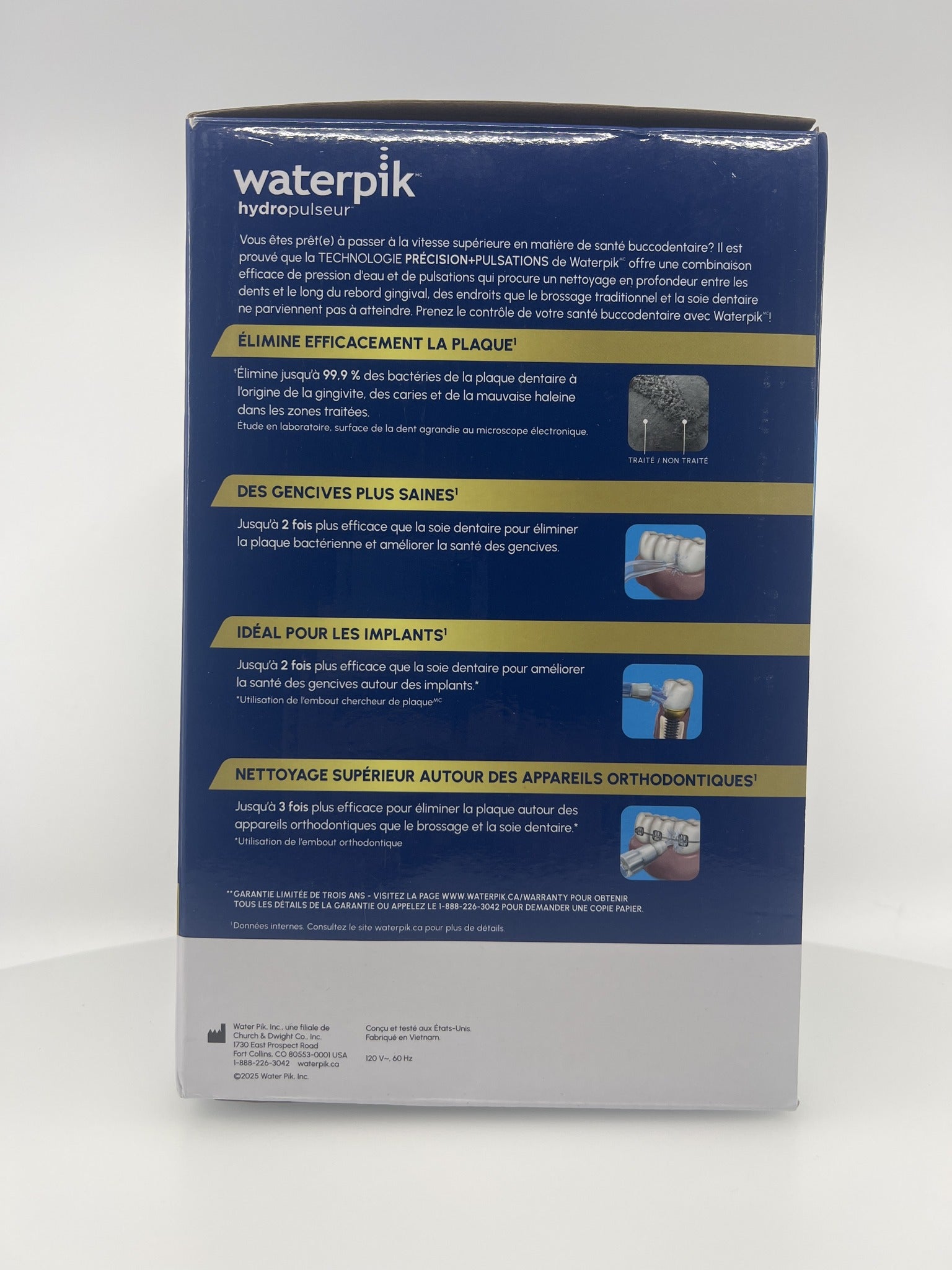 Waterpik Aquarius Water Flosser WP-663 box side English