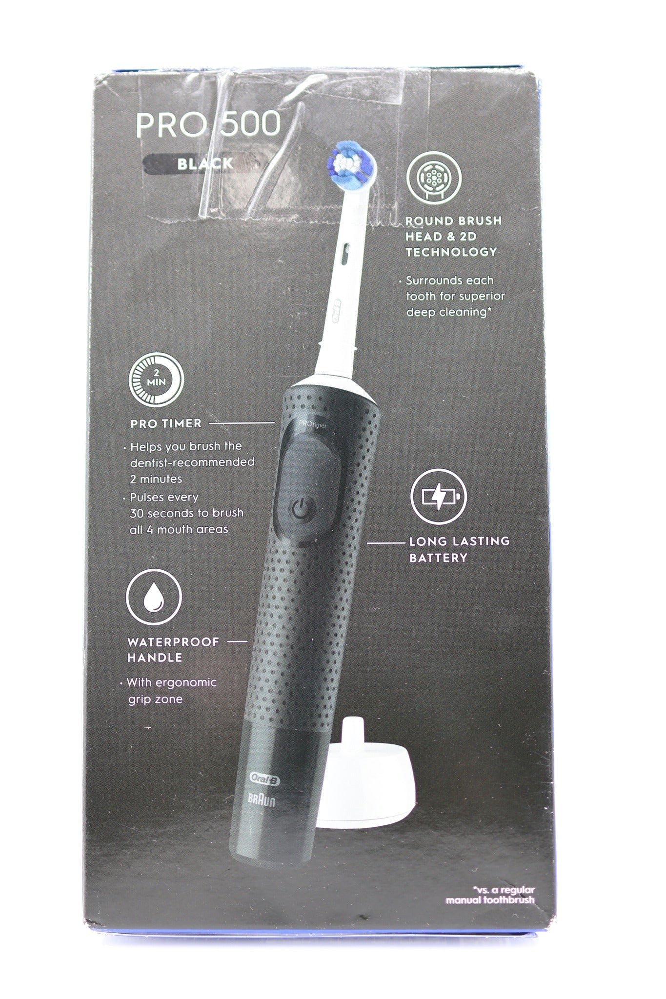 Oral-B Pro 500 Electric Toothbrush box back