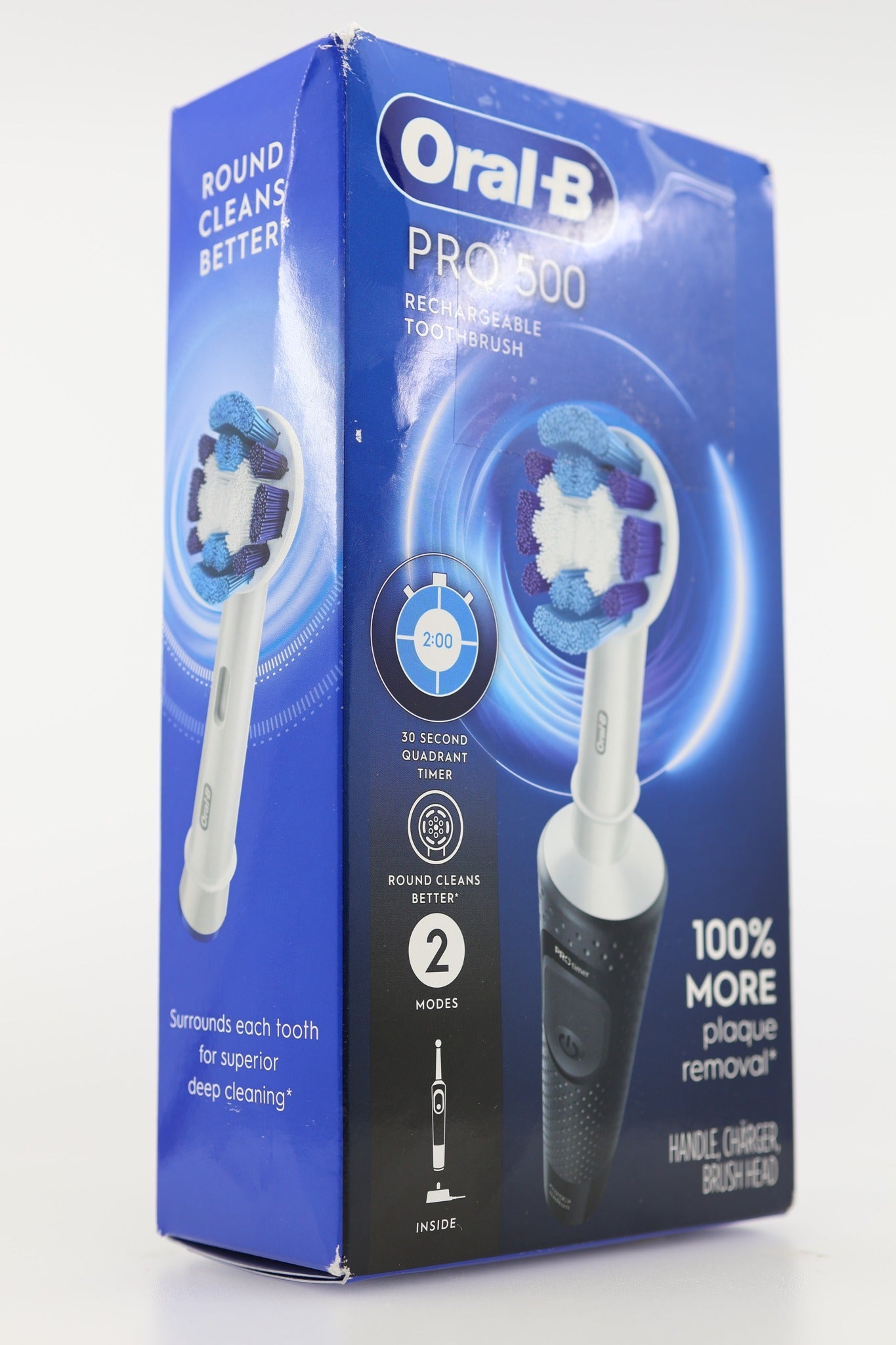 Oral-B Pro 500 Electric Toothbrush box side angle