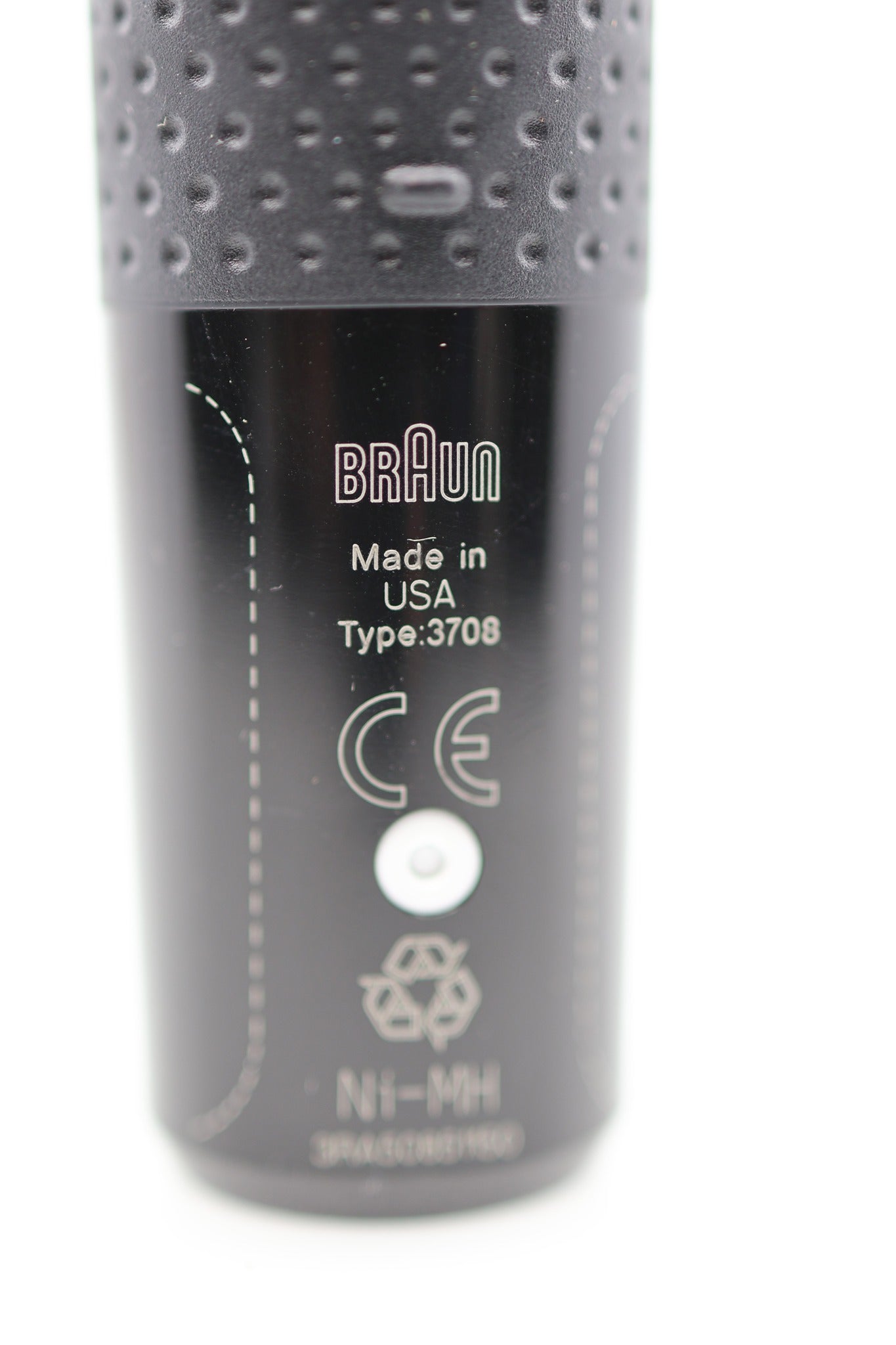 Oral-B Pro 500 handle bottom label closeup