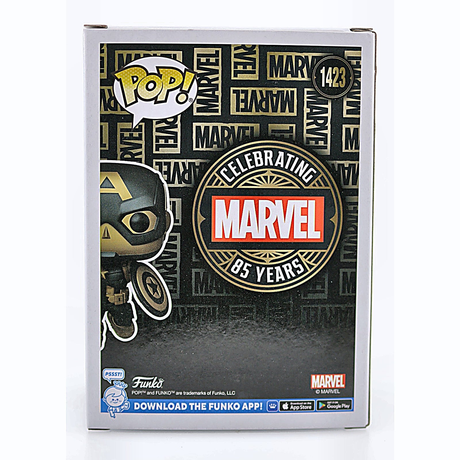 Funko Pop Captain America 1423 box additional side