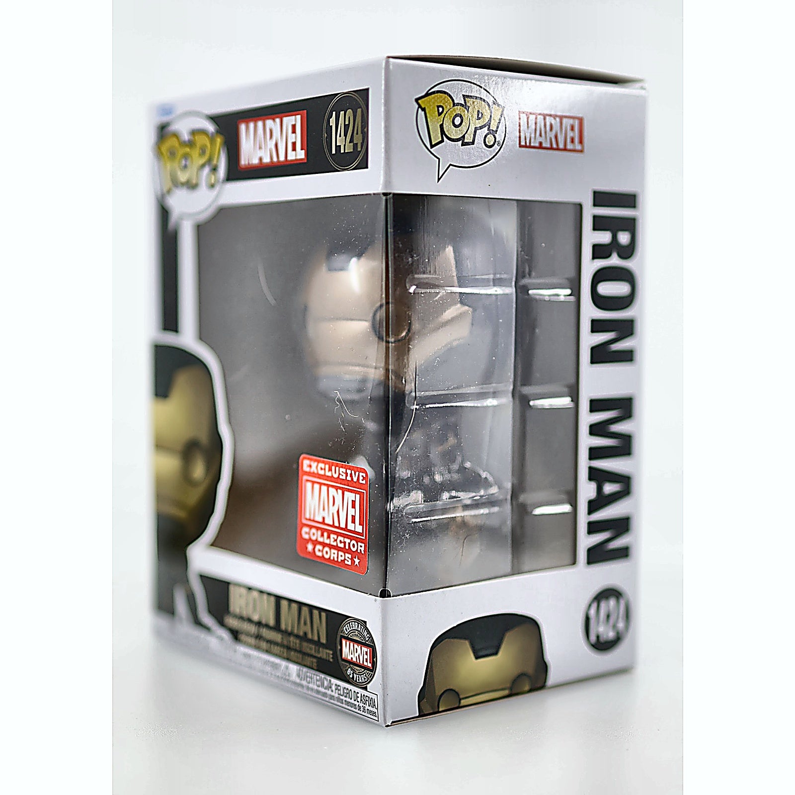 Funko Pop Iron Man 1424 back panel Marvel 85 Years