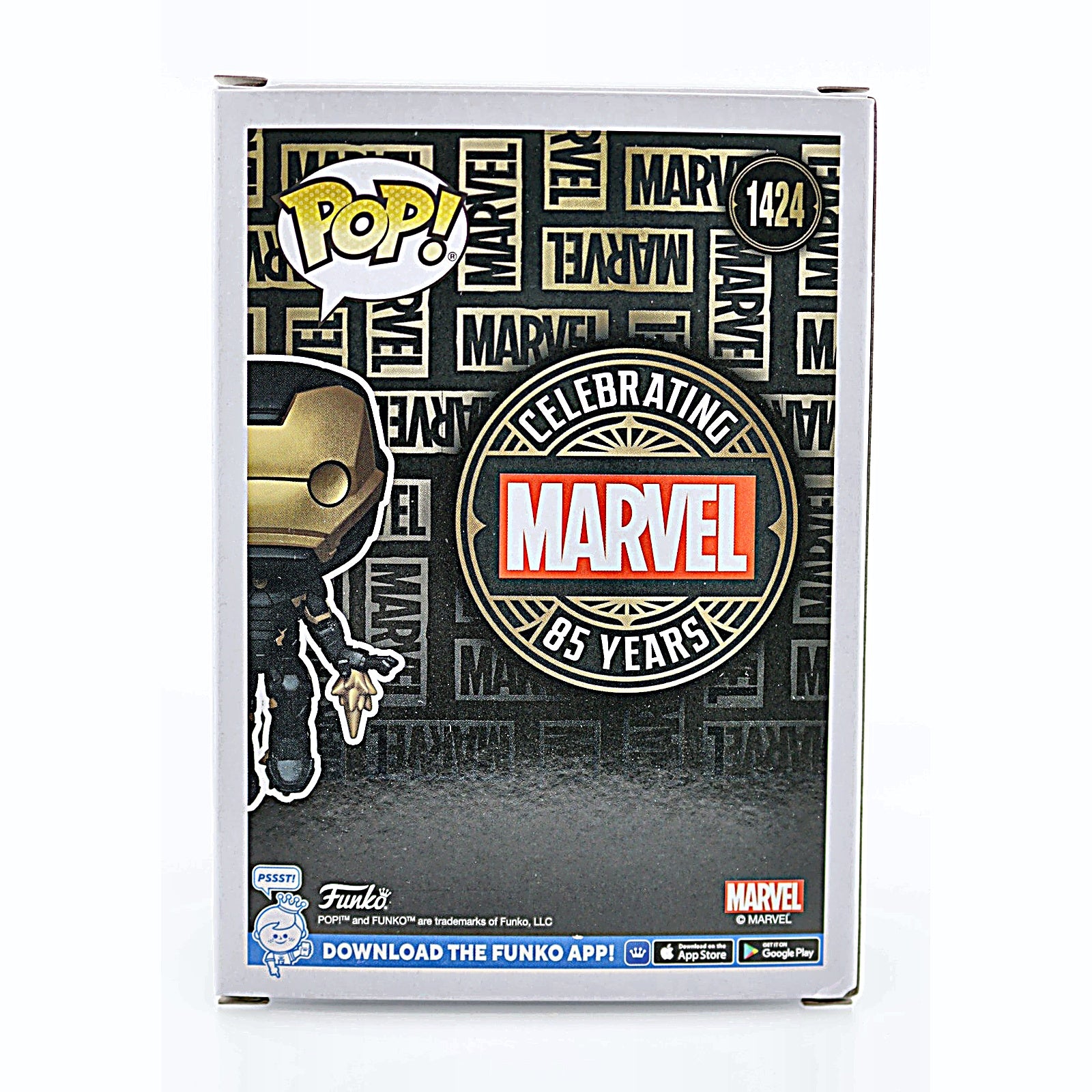 Funko Pop Iron Man 1424 box far side angle