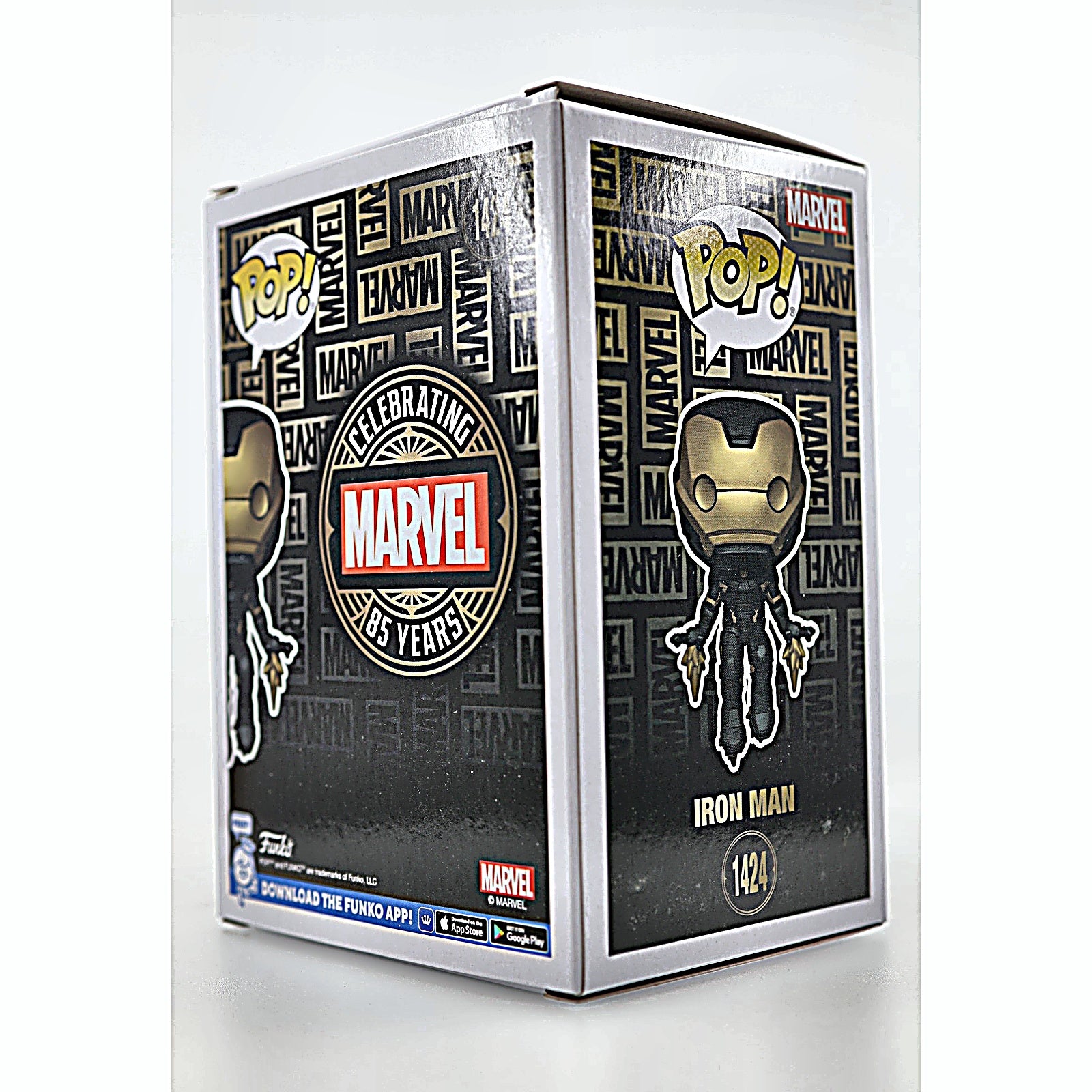 Funko Pop Iron Man 1424 box side panel