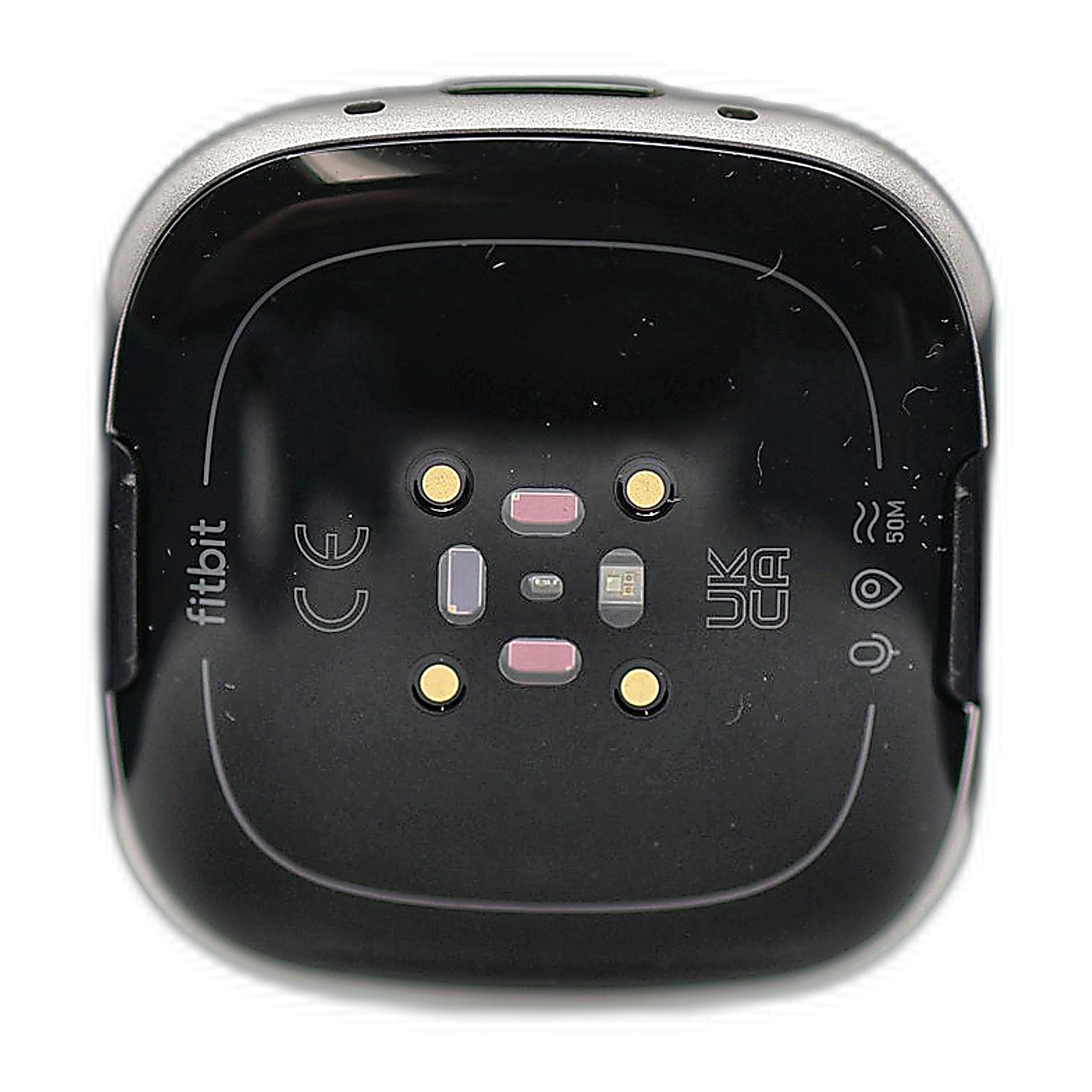 Fitbit Versa 4 heart rate sensor rear view