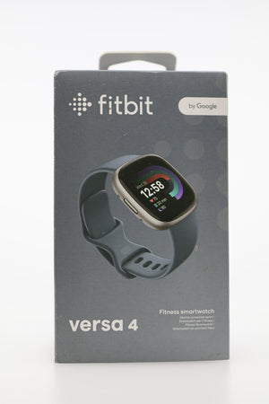 Fitbit Versa 4 Smartwatch box front detail