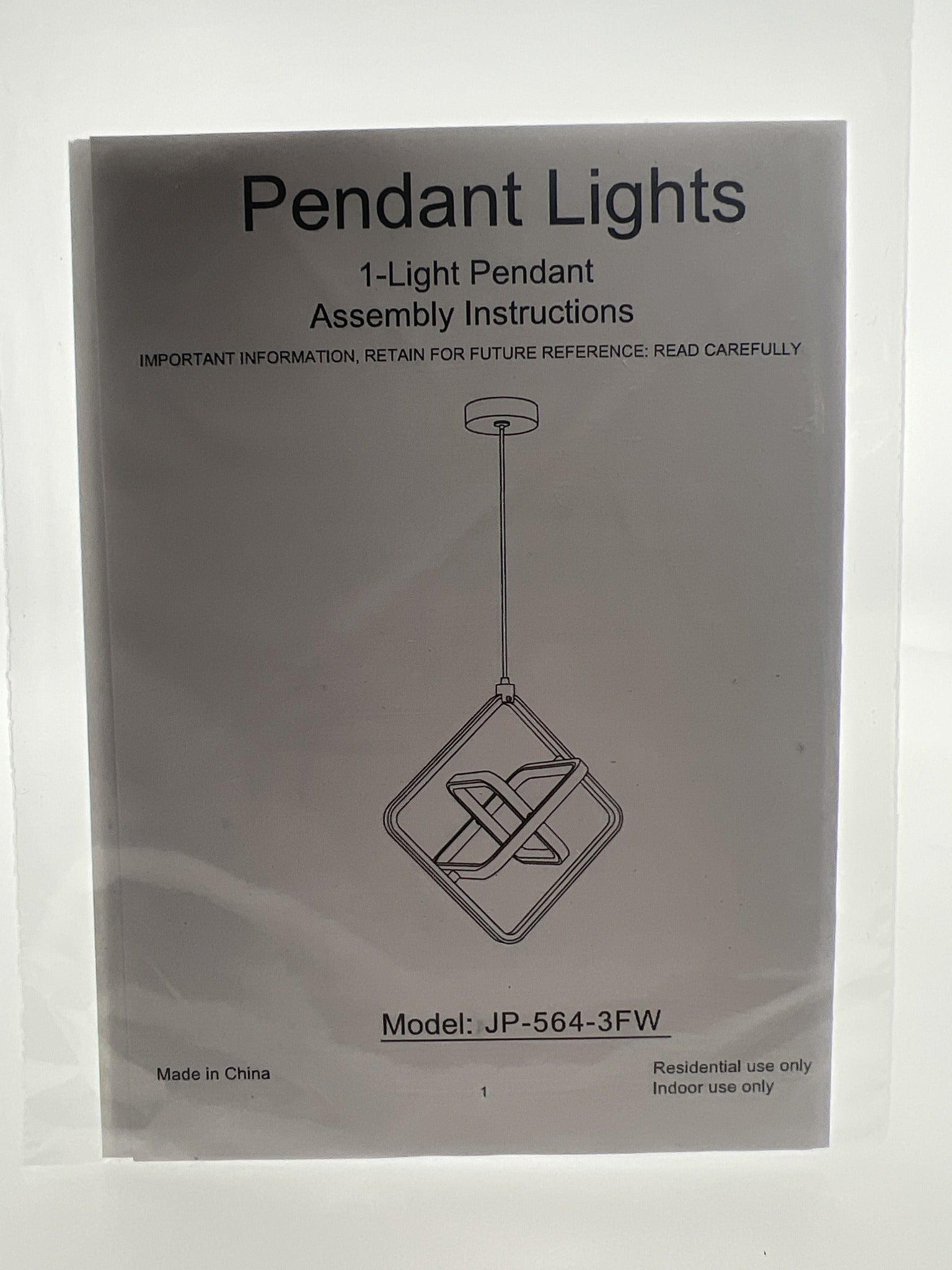 BNHHLZ LED Pendant Light Assembly Instruction Manual