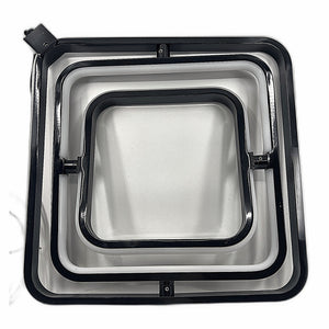 BNHHLZ 3-Ring LED Pendant Light Black Top View