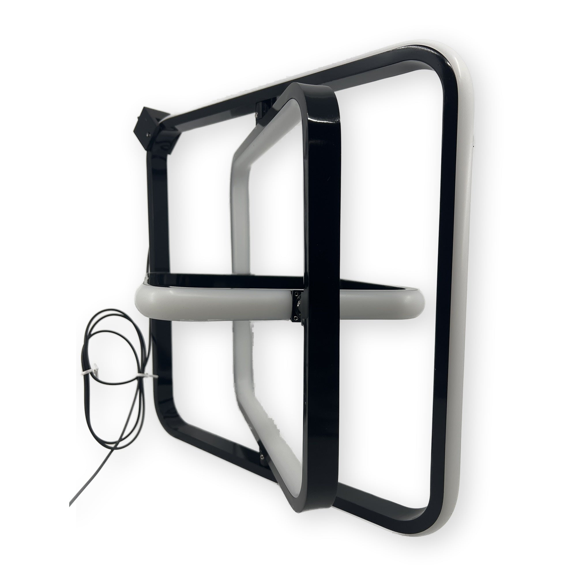 BNHHLZ 3-Ring LED Pendant Light Black Side View