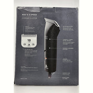 Andis AGC2 2-Speed Corded Clipper box back detail