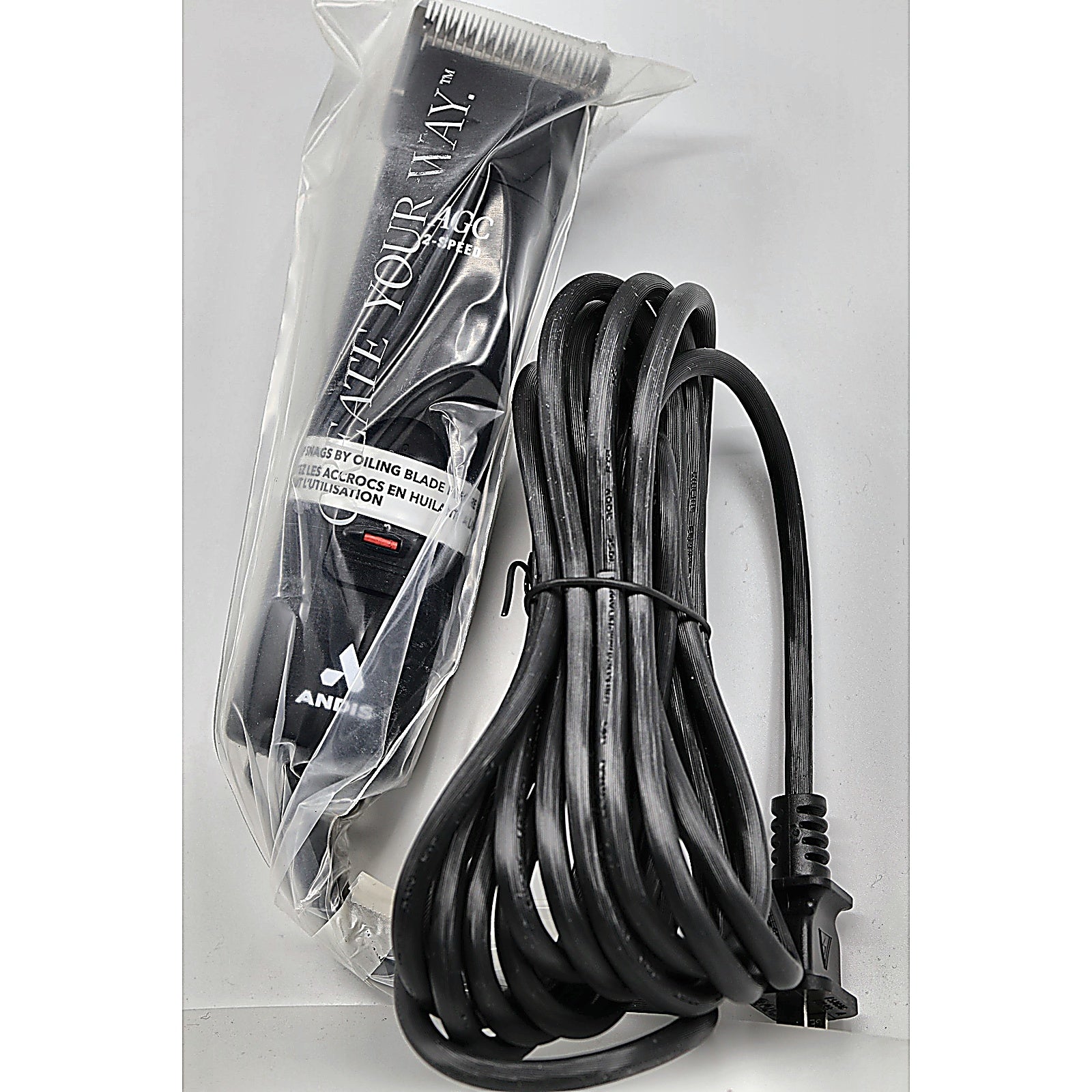 Andis AGC2 clipper in plastic wrap with 14-foot cord