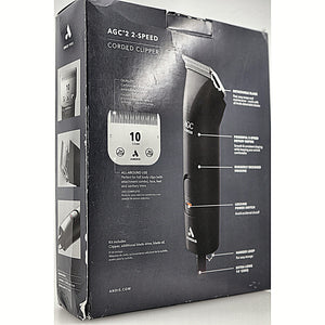 Andis AGC2 2-Speed Pet Clipper box back with features
