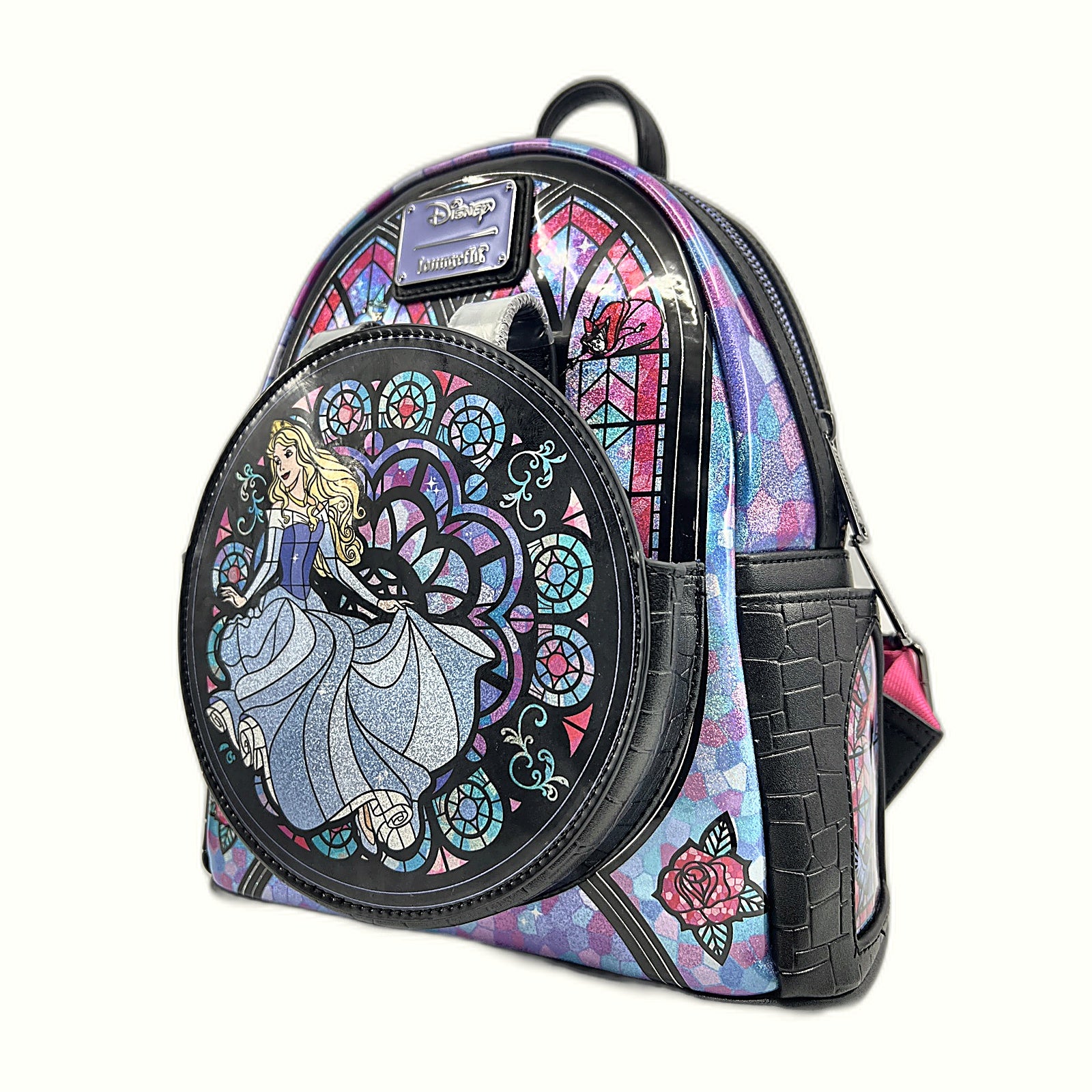 Loungefly Sleeping Beauty Stained Glass Mini-Backpack right side