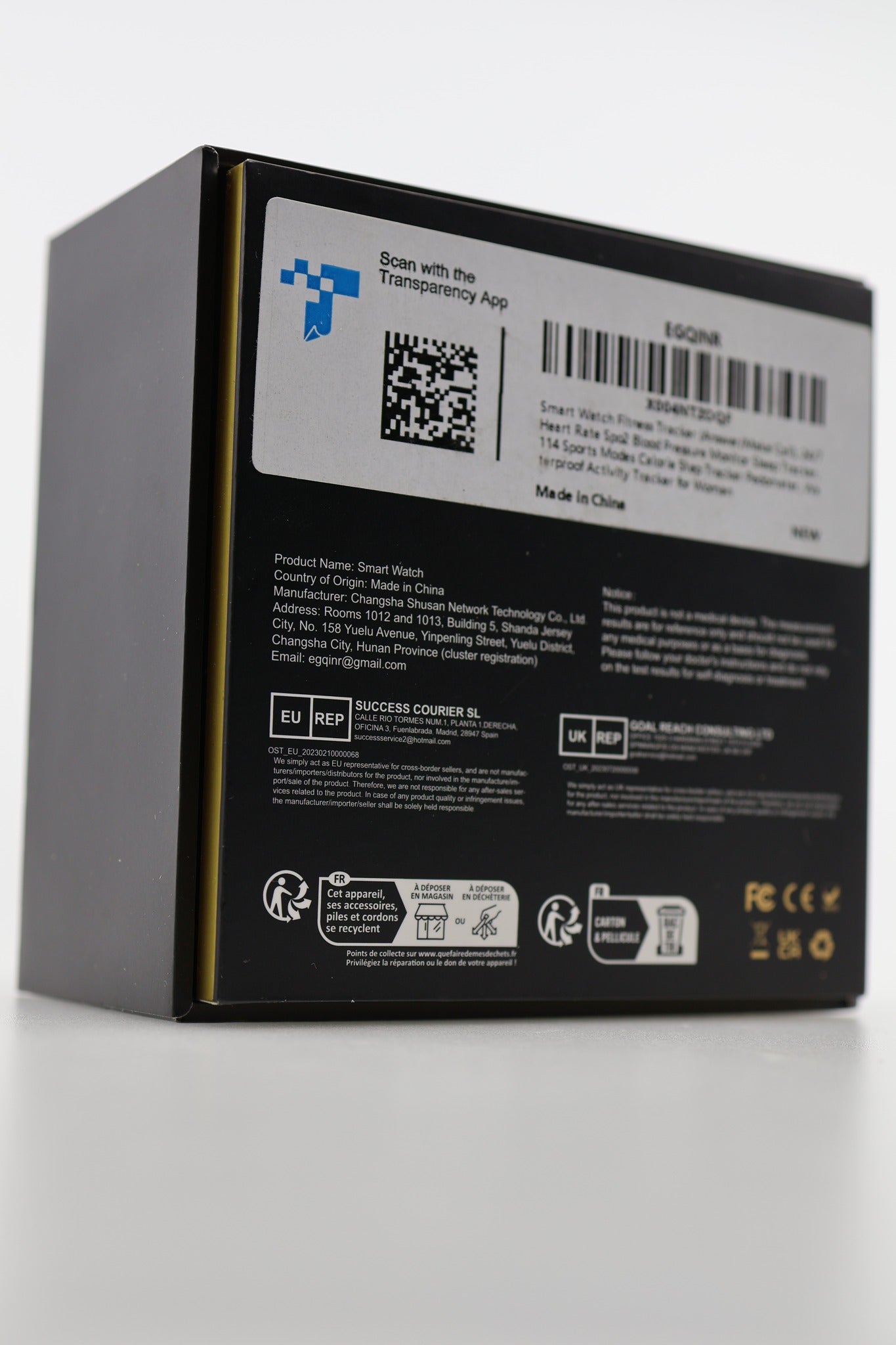 EGQINR H38 Smartwatch retail box back label