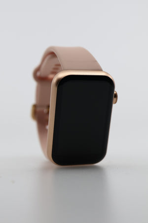 EGQINR H38 Smartwatch front face rose gold