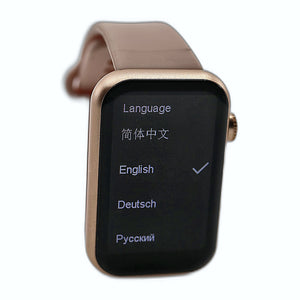 EGQINR H38 Smartwatch screen language menu on