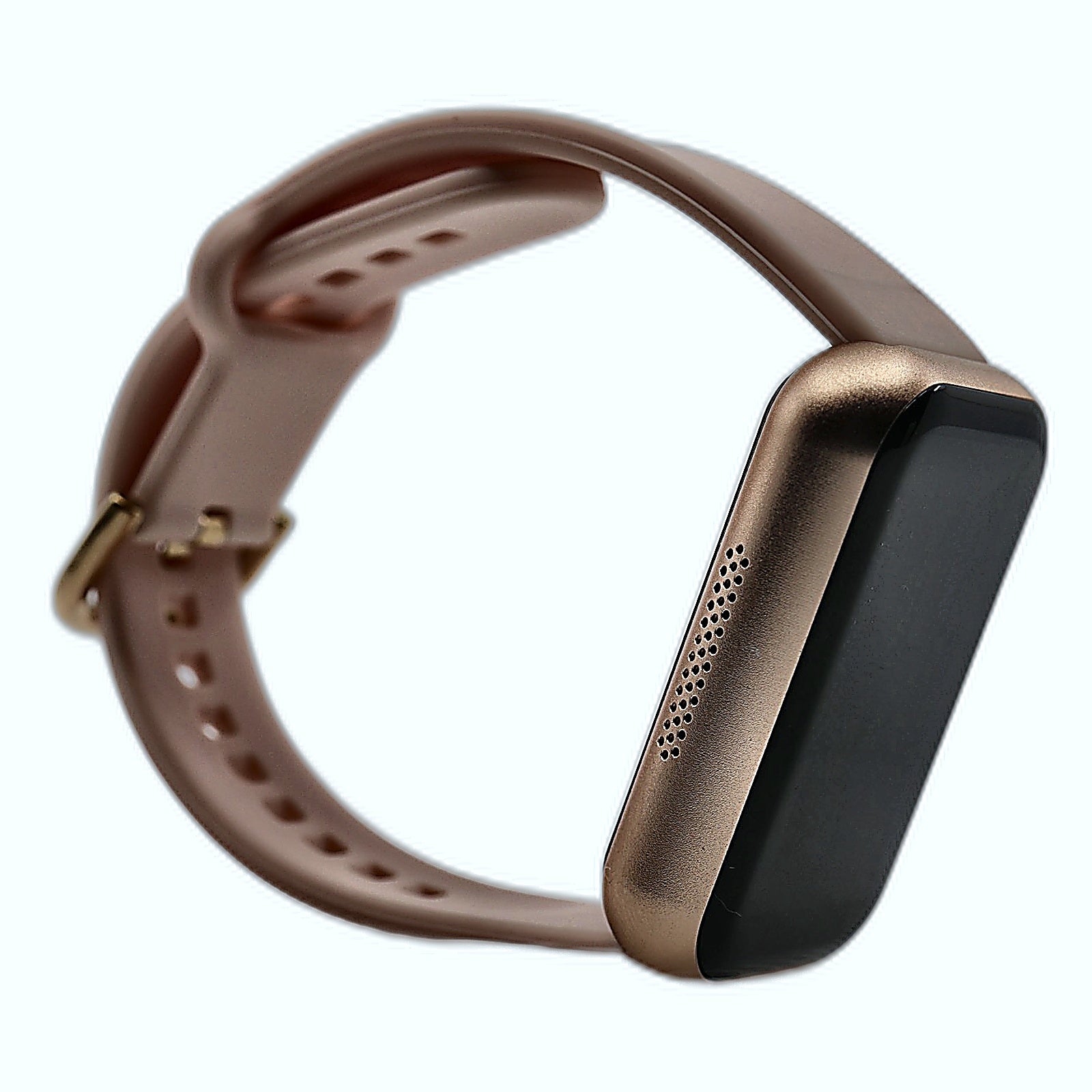 EGQINR H38 Smartwatch side view pink gold band