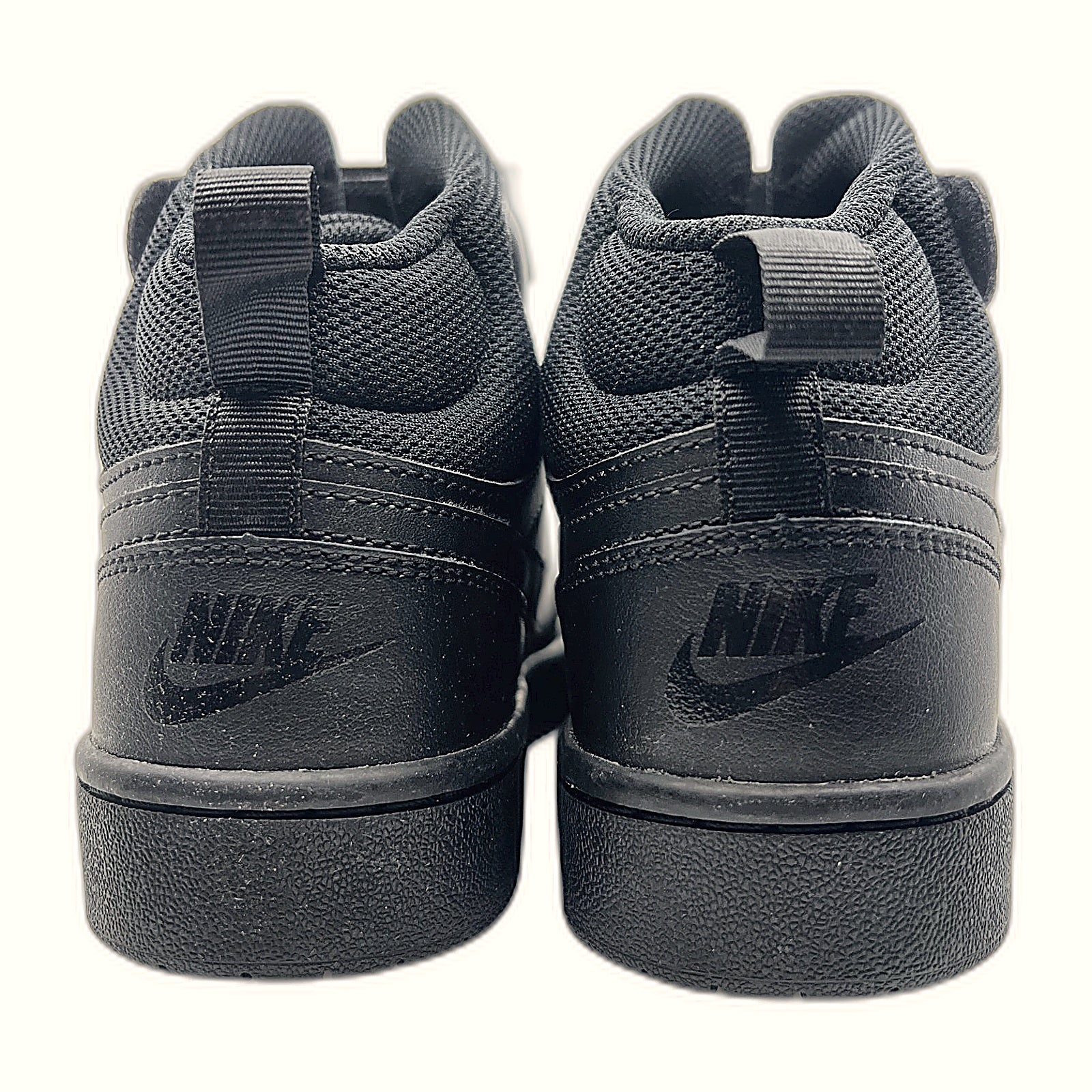 Nike Court Borough Mid 2 Black Back View Close
