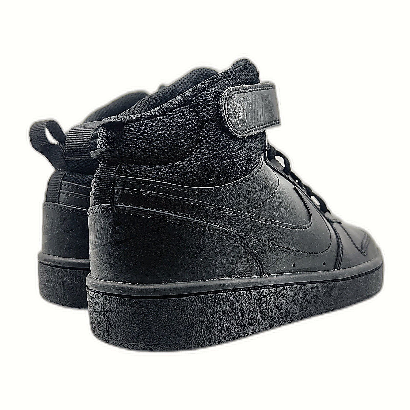 Nike Court Borough Mid 2 Black Heel View