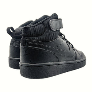 Nike Court Borough Mid 2 Black Heel View