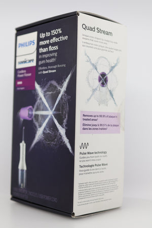 Philips Sonicare Water Flosser 3000 box side Quad Stream