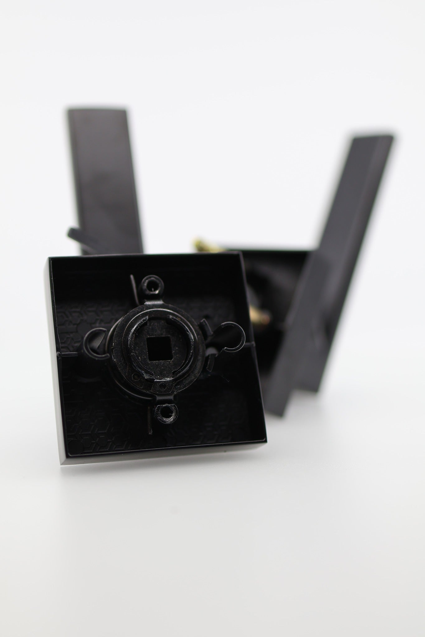 Probrico door lever square rosette interior detail
