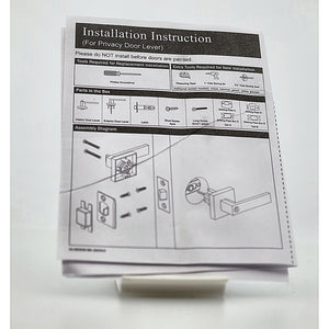 Probrico door lever installation instruction manual
