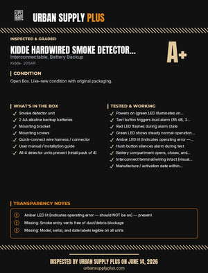 Kidde Hardwired Smoke Detector 4-Pack inspection grade card