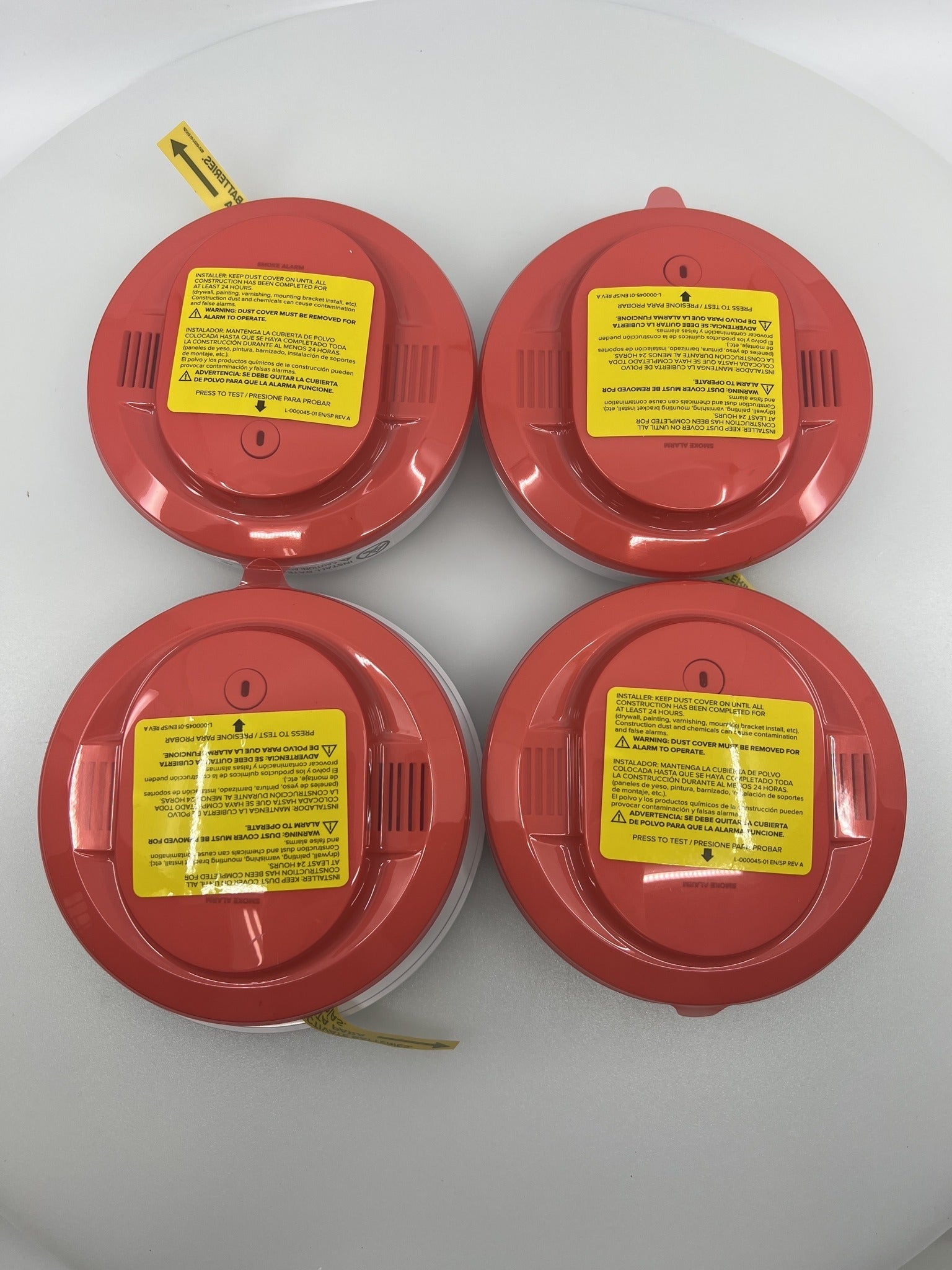 Kidde Hardwired Smoke Detector 4-Pack — Interconnectable, Battery Backup