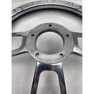 Billet Steering Wheel 14" Black Vinyl & SS Horn