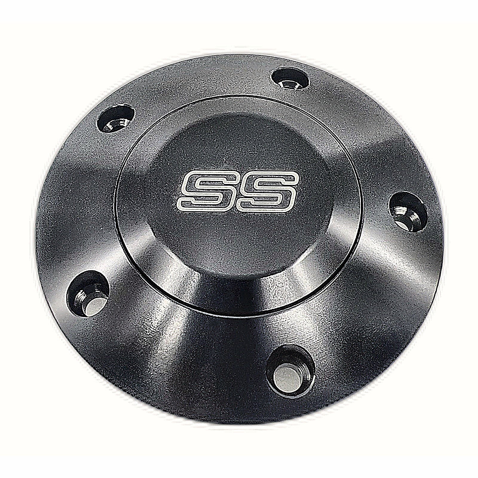 Billet Steering Wheel 14" Black Vinyl & SS Horn