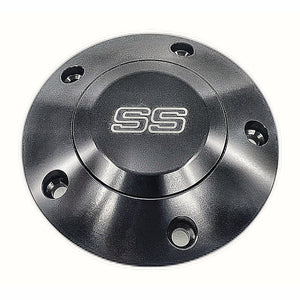 Billet Steering Wheel 14" Black Vinyl & SS Horn