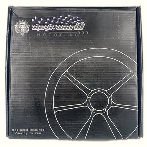 Billet Steering Wheel 14" Black Vinyl & SS Horn