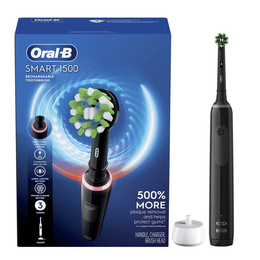 Oral-B Smart 1500 Electric Toothbrush black front view